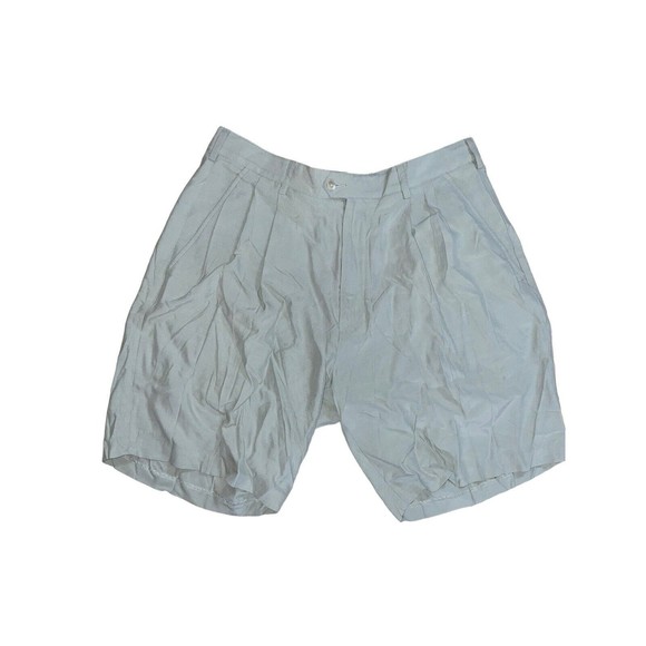 Alan Flusser Golf Silk Blend Chino Shorts Men's Size 34 Light‎ Green - Picture 1 of 4